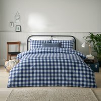 Hartsford Gingham Check Duvet Cover Set - Navy / King