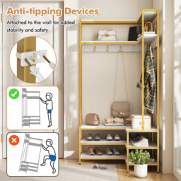 Garment Rack Clothes Rack - White - thumbnail 4