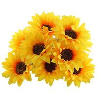 Artificial Sunflower Mix Bush 50cm - Yellow - image 1