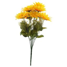 Artificial Sunflower Mix Bush 50cm - Yellow - thumbnail 2