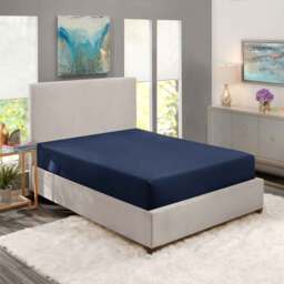 Premium Quality Waterproof Fitted Sheet  - navy / Double - thumbnail 5