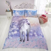 Magical Unicorn Polycotton Duvet Set With Pillowcase - Multicolor / Double