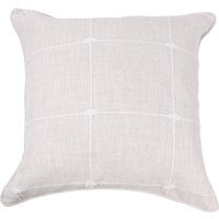Salcombe Linen Check Cushion - Natural