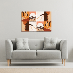 abstract  floral collages, landscape scenes Canvas Print - Orange / 51cm / 77cm - thumbnail 2
