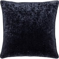 Ripple Pressed Velvet Piped Cushion - Black - image 1