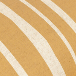 Carmon Stripe Ruffle Cushion - Linen/Ochre / Polyester - thumbnail 5