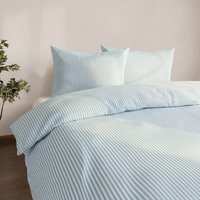 Studio Edition Pinstripe Duvet Cover Set - Blue / Double