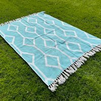 Santos Recycled Cotton Throw - Blue