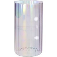 Louis Glass Lined Pattern Flower Vase - Lilac Pearlescent - image 1