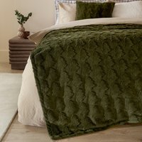 Pines Faux Fur Throw - Forest