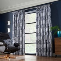 Ome Pencil Pleat Taped Top Curtains - Navy / 167cm / 228cm