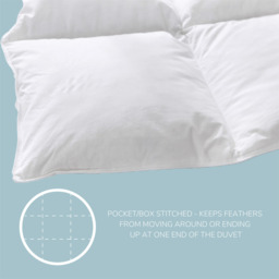 Duck Feather And Down Duvet Quilt 13.5 tog Winter Bedding - White / Double - thumbnail 3