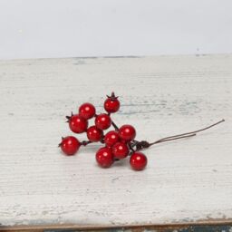 Artificial Red Berry Bunch - Red - thumbnail 2