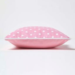 Cotton Polka Dots Cushion Cover - Pink / 30cm - thumbnail 3