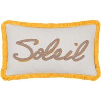 Soleil Embroidered Cushion - Yellow / Polyester