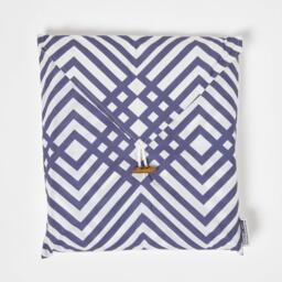 Geometric Printed Duvet Cover Set with Pillowcase - Blue / Superking - thumbnail 4