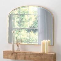 Simplicity Arch Bevelled Mantle Mirror - Gold - thumbnail 1