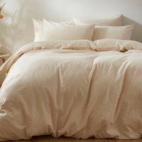 Touch of Linen Duvet Cover Set - Creamy Almond / Single