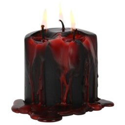 Small Vampire Blood Candle Eye-Catching Bleeding Wax Effect 3 Hour Burn Time - Black - thumbnail 2