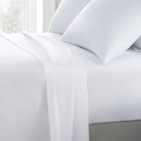 Luxury T200 Cotton Flat Sheet - White / Double - thumbnail 1