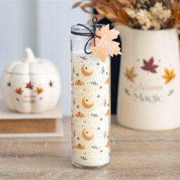 Autumn Magic Pumpkin Spice Tube Candle Harvest Moon Scented Gift - White - thumbnail 2