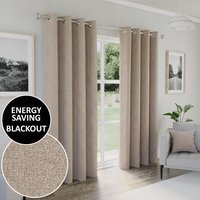 Austin Blackout Eyelet Curtains - Natural / 117cm / 137cm - image 1