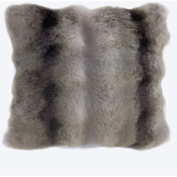 Luxury Supersoft Faux Fur Printed Cushion - Beige / 43cm - thumbnail 2