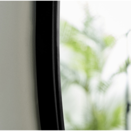 Emma Round Black Frame Wall Mirror - Black / 61cm - thumbnail 4