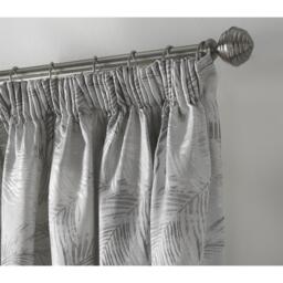Fiji Pencil Pleat Taped Top Curtains - Silver / 167cm / 228cm - thumbnail 3