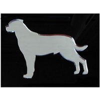 Rottweiler Silver Acrylic Mirror - Silver / 46.9cm - thumbnail 1