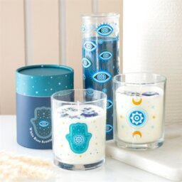 Under Watchful Eyes White Rose Candle with Crystals Spiritual Gift - White - thumbnail 4