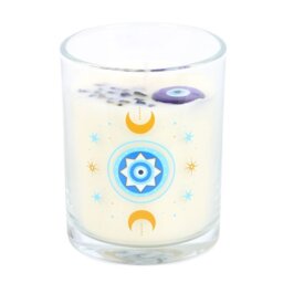 Under Watchful Eyes White Rose Candle with Crystals Spiritual Gift - White - thumbnail 5