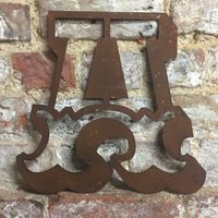 Personalised Metal lettering , Personalized Gift , Rusty Carnival Letter A - rusty