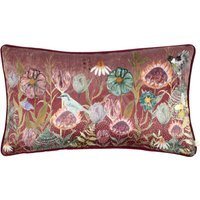 Meadow Bloom Printed Chenille Cushion - Mauve / 0.72kg - image 1