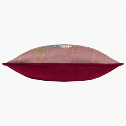Meadow Bloom Printed Chenille Cushion - Mauve / 0.72kg - thumbnail 4