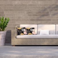Yellow, White Pink Hexagons Outdoor Cushion - Yellow / 60cm - image 1