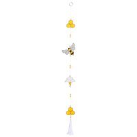 Bee  Honeycomb Suncatchers - Outdoor Window  Garden Decor - Yellow