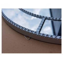 Round Shape Window Style Wall Mirror Luxurious Silver - Silver - thumbnail 2