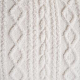 Cable Knit Fleece Duvet Set - Cream / Double - thumbnail 2