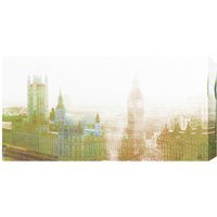 London Oldy Ben Graphic Art on Canvas - Yellow / 46cm