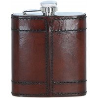 Premium Leather Portable Whiskey Flask - Chestnut - image 1