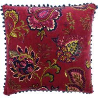 Malisa Paisley Polyester Filled Cushion - Pomegranate