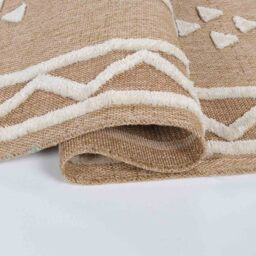 Harper Diamond Pattern Water Resistant Garden Rug Indoor Outdoor Area Rugs - Cream / 230cm - thumbnail 2