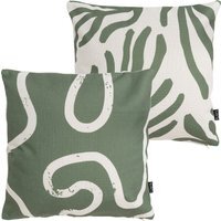 icon Kyoto Fabric Indoor and Outdoor Cushions, Set of 2 - Olive - thumbnail 1