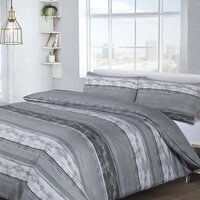 Modern Stripe Brooklyn Duvet Set - Grey / Single - image 1