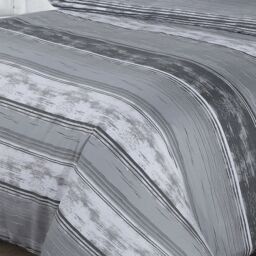 Modern Stripe Brooklyn Duvet Set - Grey / Single - thumbnail 3