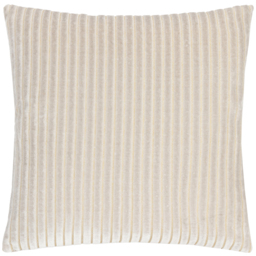 Savoy Stripe Cut Velvet Cushion - Oyster / Feather - thumbnail 5