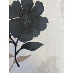 Bethany Floral Duvet Cover Set Reverisible Zig Zag Bedding - Black / Superking - thumbnail 2