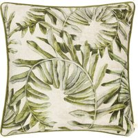 Kielder Sherwood Printed Velvet Cushion - Cream / Polyester - image 1