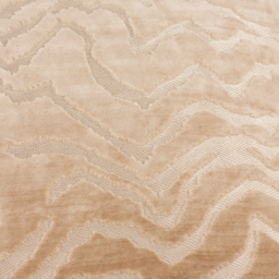 Tierra Cut Velvet Abstract Cushion - Taupe / Feather - thumbnail 4